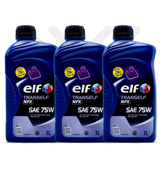 Elf Tranself NFX 75W Gear Oil Manual Gearboxes 3x1L = 3 Litres 3L (REPLACED NFJ)